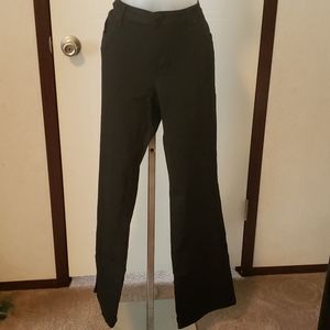 Boot cut stretchy black pants